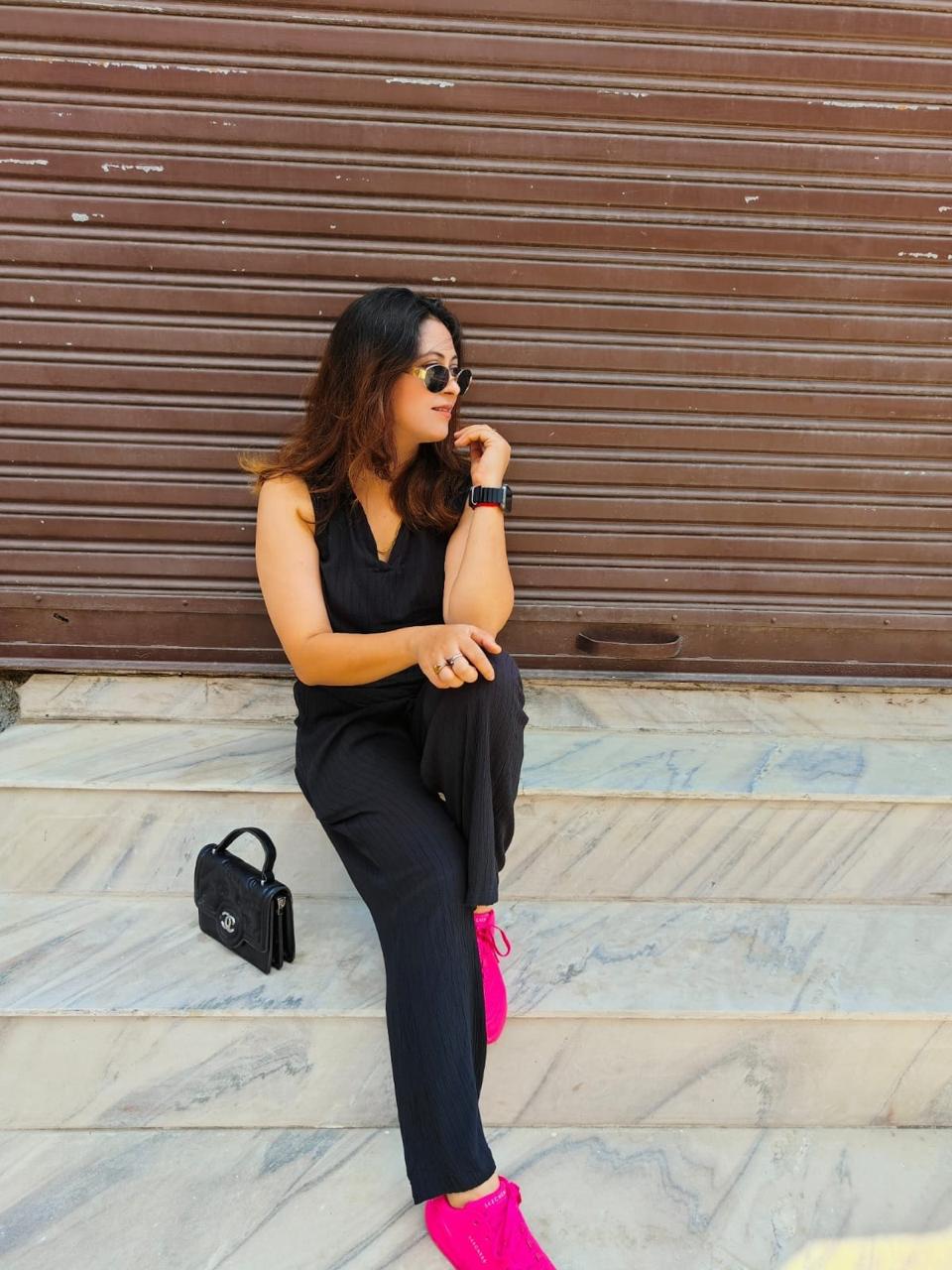 Black Wrinkle Co- ord Set