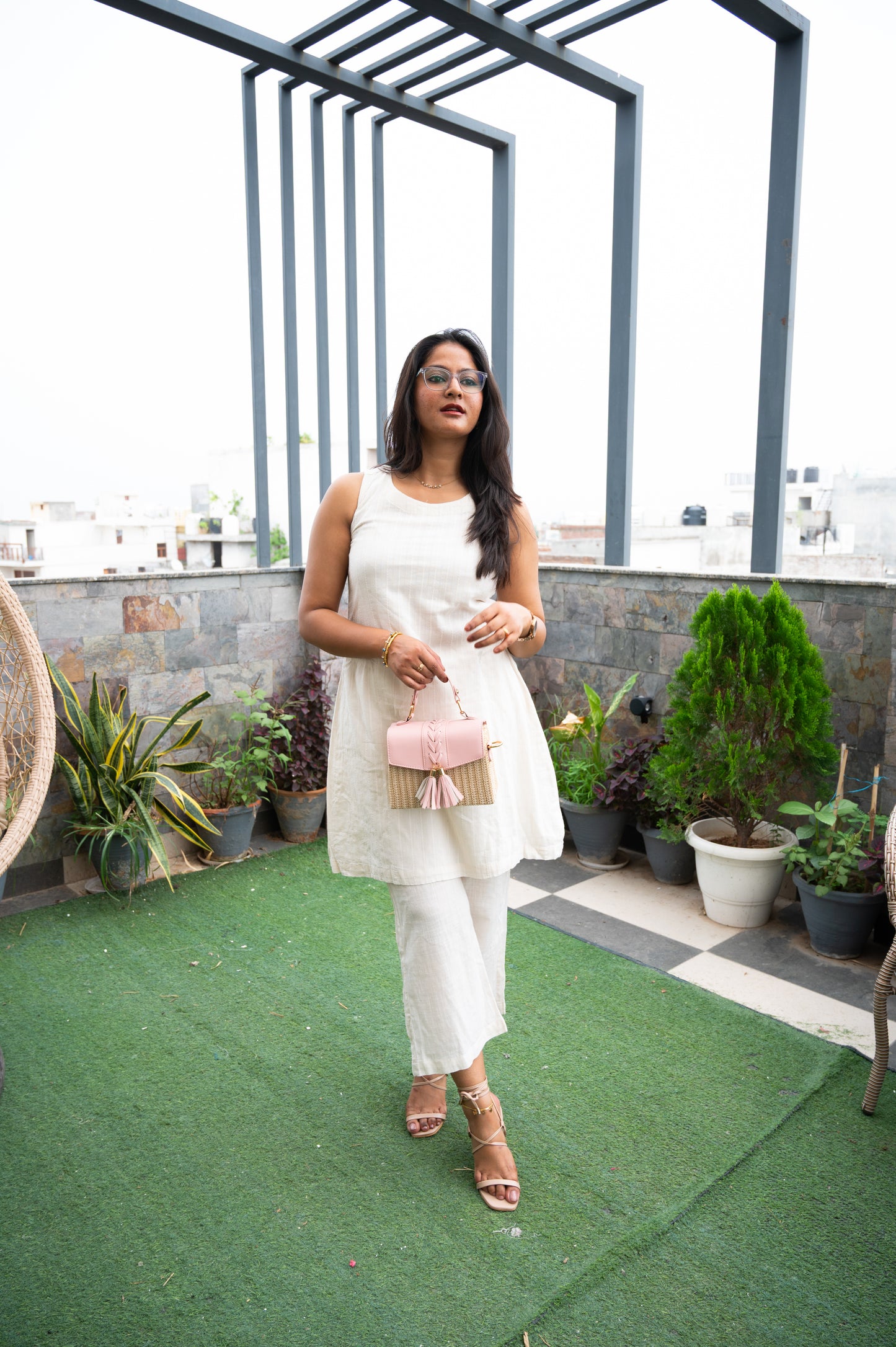 Off-White Cotton Co-ord Set | Elegant & Comfortable
