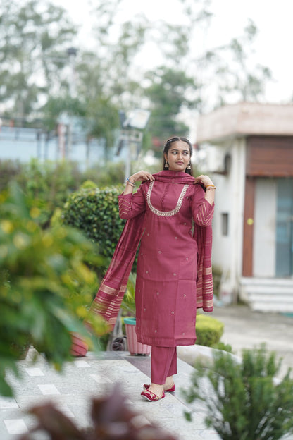 Roman silk suit set
